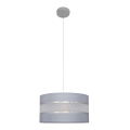 Lampadario a sospensione con filo HELEN 1xE27/15W/230V diametro 35 cm grigio/argento