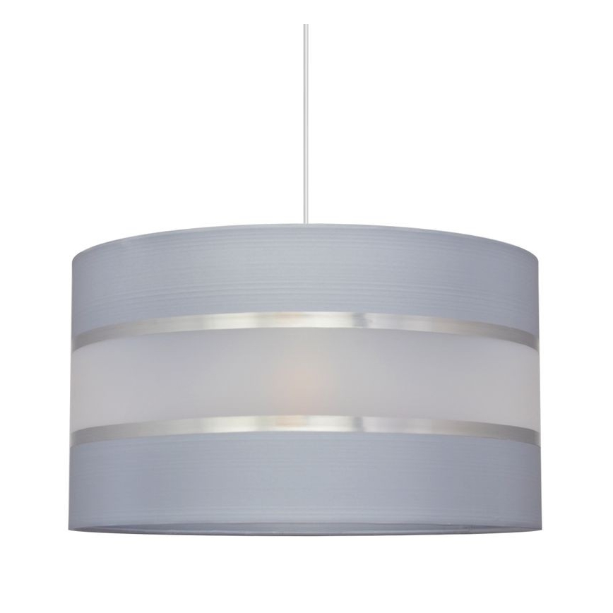Lampadario a sospensione con filo HELEN 1xE27/15W/230V diametro 35 cm grigio/argento