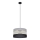 Lampadario a sospensione con filo HELEN 1xE27/15W/230V diametro 35 cm nero/grigio/oro