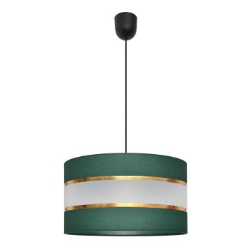 Lampadario a sospensione con filo HELEN 1xE27/15W/230V diametro 35 cm verde/oro