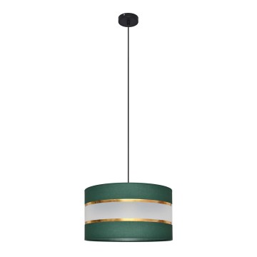 Lampadario a sospensione con filo HELEN 1xE27/15W/230V diametro 35 cm verde/oro