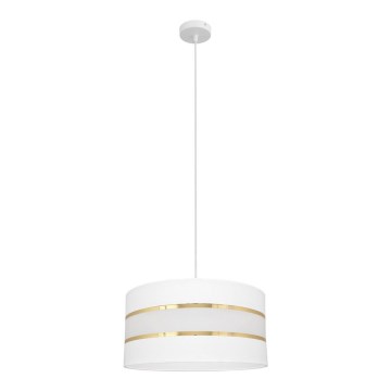 Lampadario a sospensione con filo HELEN 1xE27/15W/230V diametro 40 cm bianco/oro