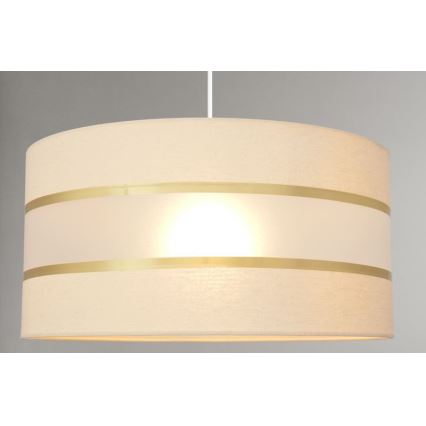 Lampadario a sospensione con filo HELEN 1xE27/15W/230V diametro 40 cm color crema/oro