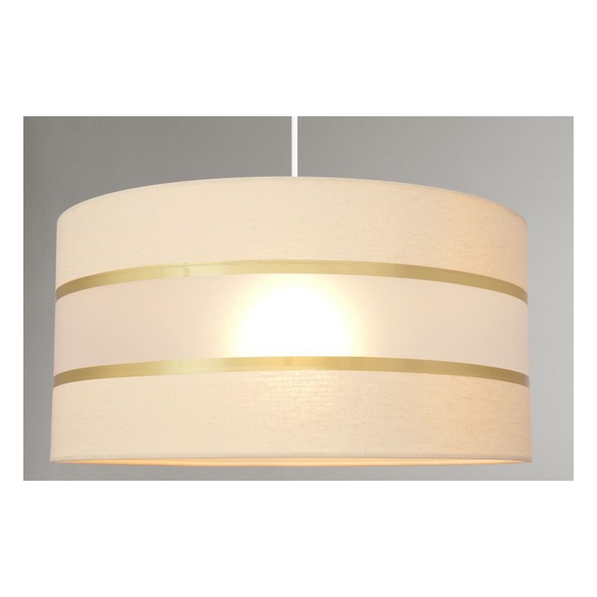 Lampadario a sospensione con filo HELEN 1xE27/15W/230V diametro 40 cm color crema/oro