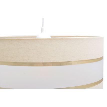 Lampadario a sospensione con filo HELEN 1xE27/15W/230V diametro 40 cm color crema/oro