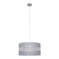 Lampadario a sospensione con filo HELEN 1xE27/15W/230V diametro 40 cm grigio/argento
