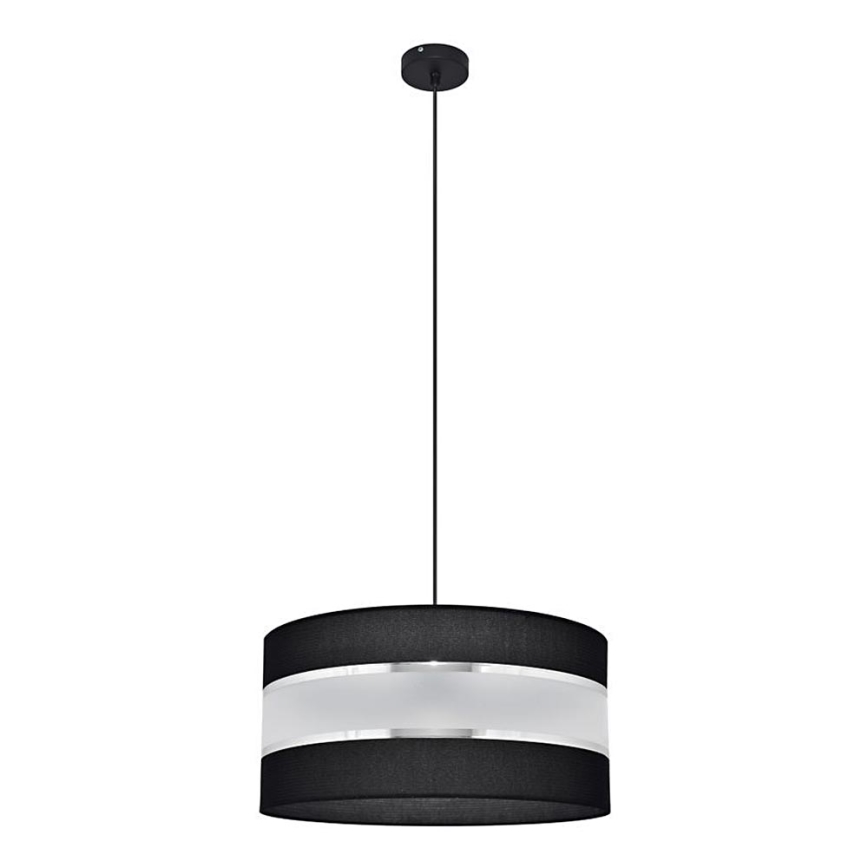 Lampadario a sospensione con filo HELEN 1xE27/15W/230V diametro 40 cm nero/argento