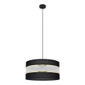 Lampadario a sospensione con filo HELEN 1xE27/15W/230V diametro 40 cm nero/oro