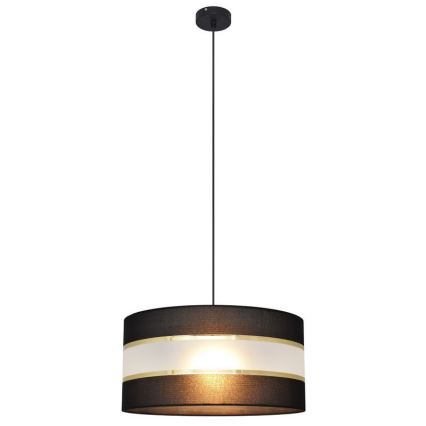 Lampadario a sospensione con filo HELEN 1xE27/15W/230V diametro 40 cm nero/oro