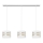 Lampadario a sospensione con filo HELEN 3xE27/15W/230V bianco/oro