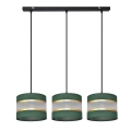 Lampadario a sospensione con filo HELEN 3xE27/15W/230V verde/oro