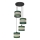 Lampadario a sospensione con filo HELEN 4xE27/15W/230V verde/oro