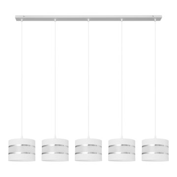 Lampadario a sospensione con filo HELEN 5xE27/15W/230V bianco