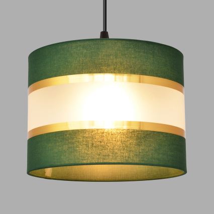Lampadario a sospensione con filo HELEN 5xE27/15W/230V verde/oro