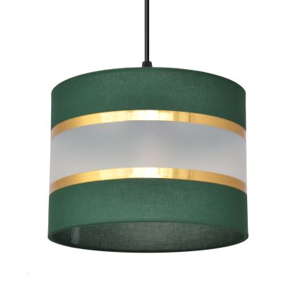 Lampadario a sospensione con filo HELEN 5xE27/15W/230V verde/oro