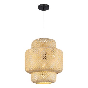 Lampadario a sospensione con filo HESTIA 1xE27/60W/230V diametro 30 cm bambù