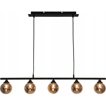 Lampadario a sospensione con filo IMAGINE 5xG9/40W/230V nero/fumé