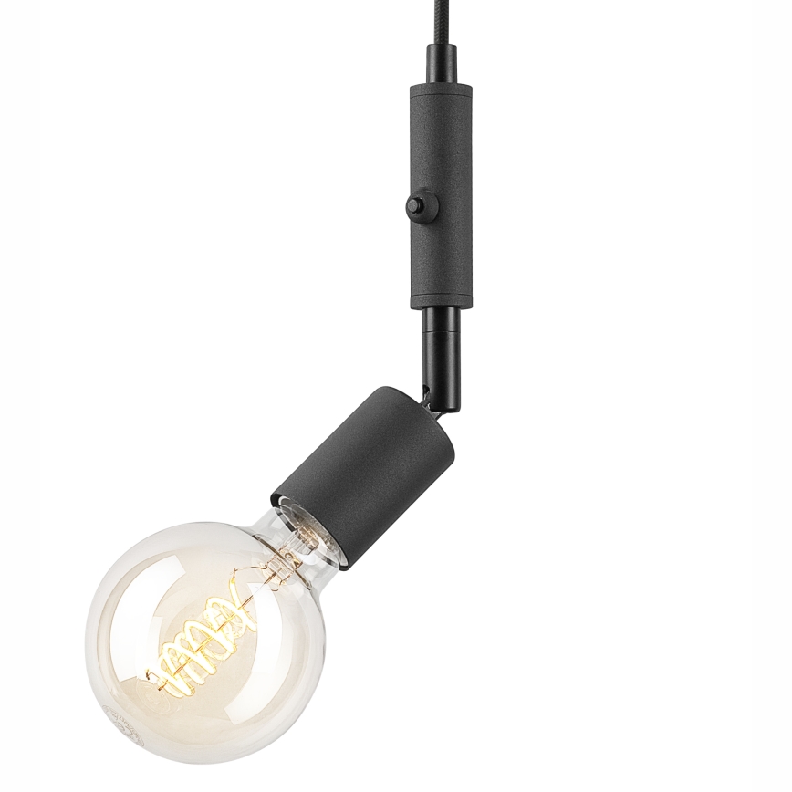 Lampadario a sospensione con filo INA 1xE27/42W/230V nero