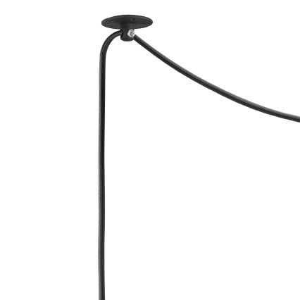 Lampadario a sospensione con filo INA 1xE27/42W/230V nero