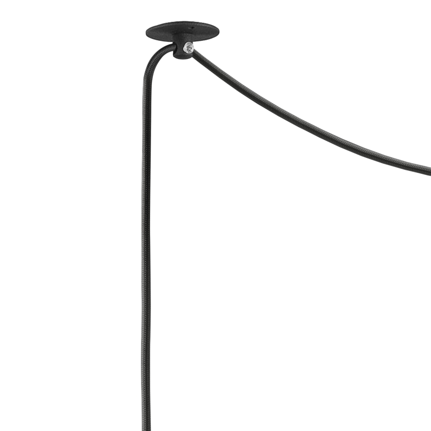 Lampadario a sospensione con filo INA 1xE27/42W/230V nero