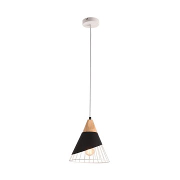 Lampadario a sospensione con filo IRIS 1xE27/40W/230V nero