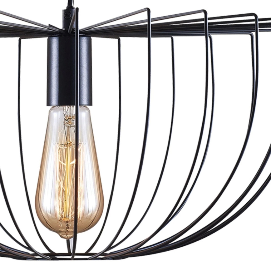 Lampadario a sospensione con filo JASMINA 1xE27/20W/230V diametro 40 cm nero