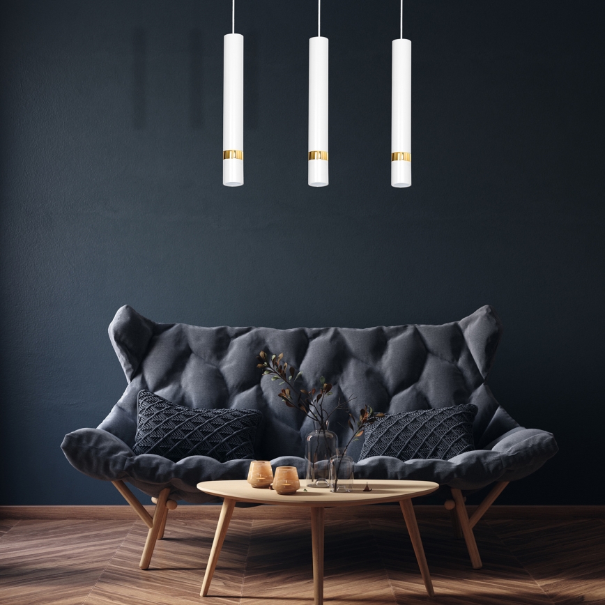 Lampadario a sospensione con filo JOKER 3xGU10/25W/230V bianco