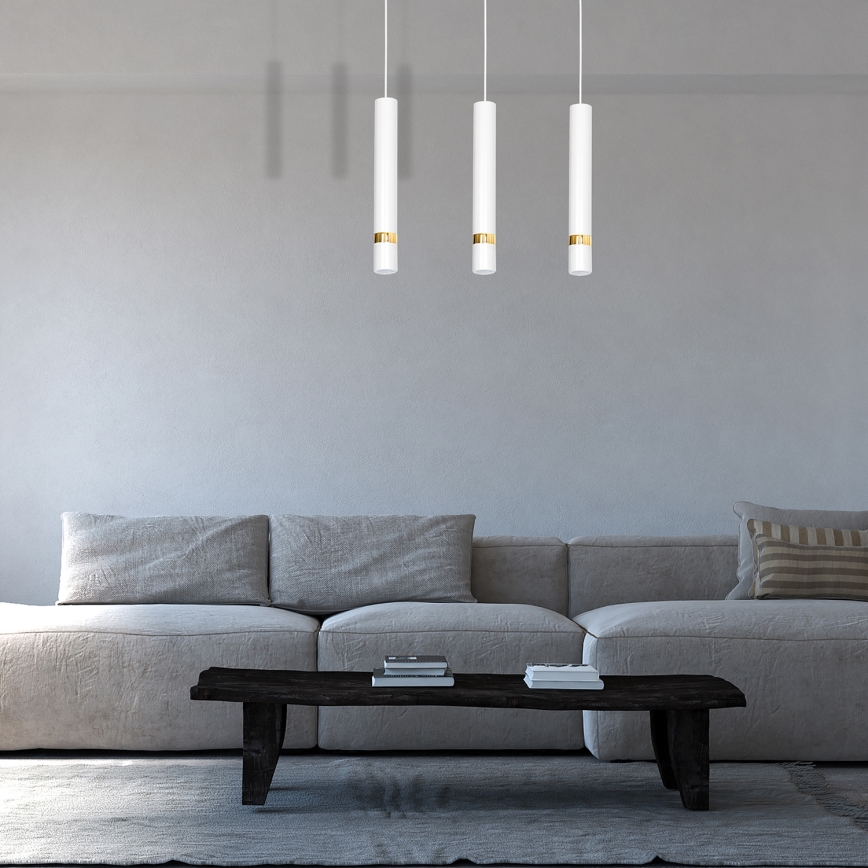 Lampadario a sospensione con filo JOKER 3xGU10/25W/230V bianco
