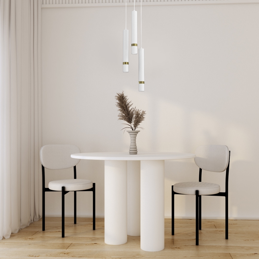Lampadario a sospensione con filo JOKER 3xGU10/8W/230V bianco/oro