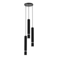 Lampadario a sospensione con filo JOKER 3xGU10/8W/230V nero/cromo lucido