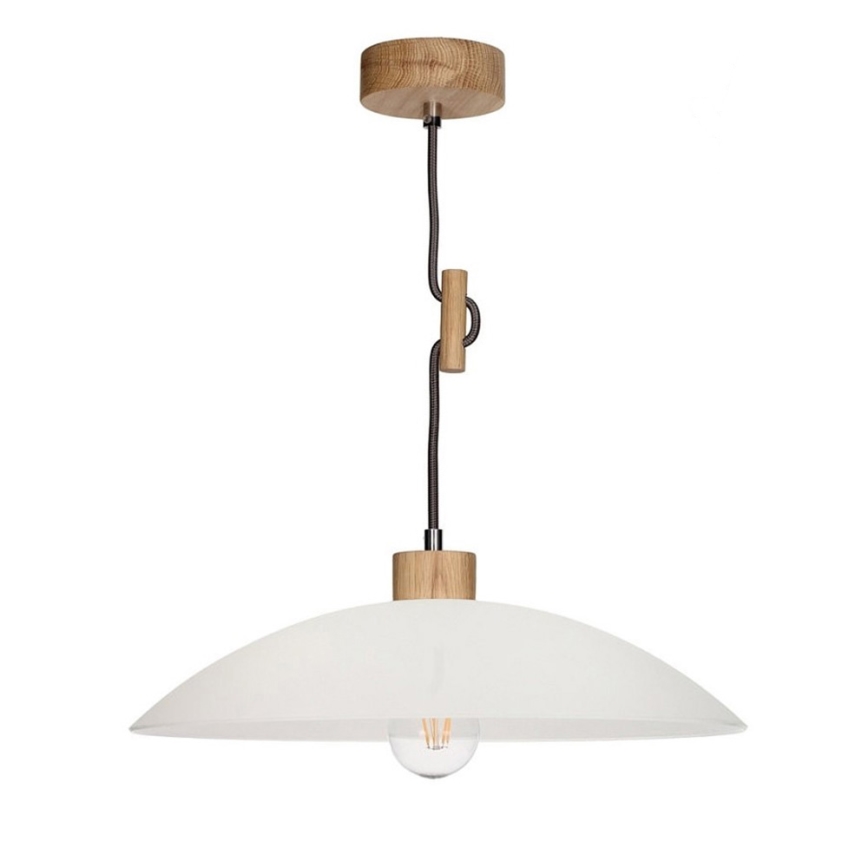 Lampadario a sospensione con filo JONA 1xE27/60W/230V quercia
