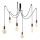 Lampadario a sospensione con filo KABLUNI 6xE27/100W/230V ragno
