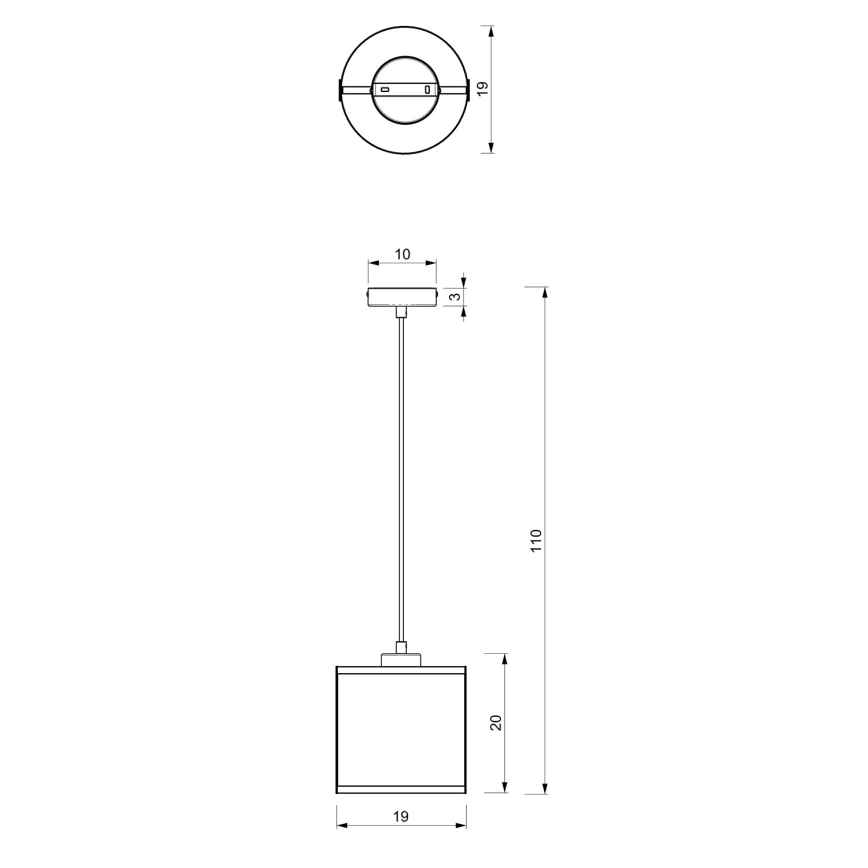 Lampadario a sospensione con filo KAGA 1xE27/60W/230V nero/oro