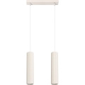 Lampadario a sospensione con filo KARBON 2xGU10/10W/230V color crema
