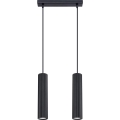 Lampadario a sospensione con filo KARBON 2xGU10/10W/230V nero
