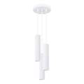 Lampadario a sospensione con filo KARBON 3xGU10/10W/230V bianco