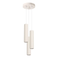 Lampadario a sospensione con filo KARBON 3xGU10/10W/230V color crema