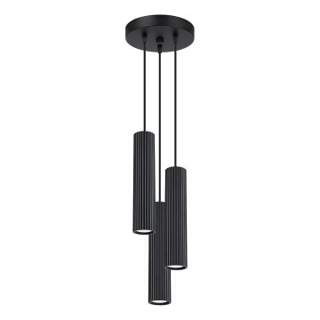 Lampadario a sospensione con filo KARBON 3xGU10/10W/230V nero