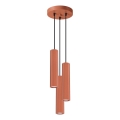 Lampadario a sospensione con filo KARBON 3xGU10/10W/230V rosso