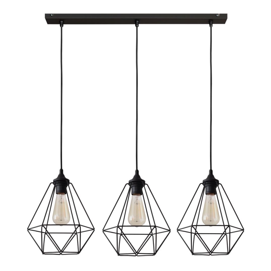 Lampadario a sospensione con filo KARO 3xE27/15W/230V
