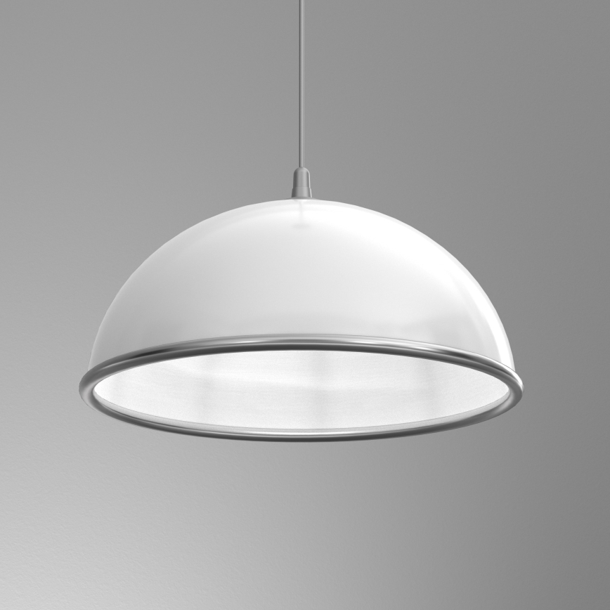 Lampadario a sospensione con filo KITCHEN 1xE27/15W/230V bianco/cromo lucido