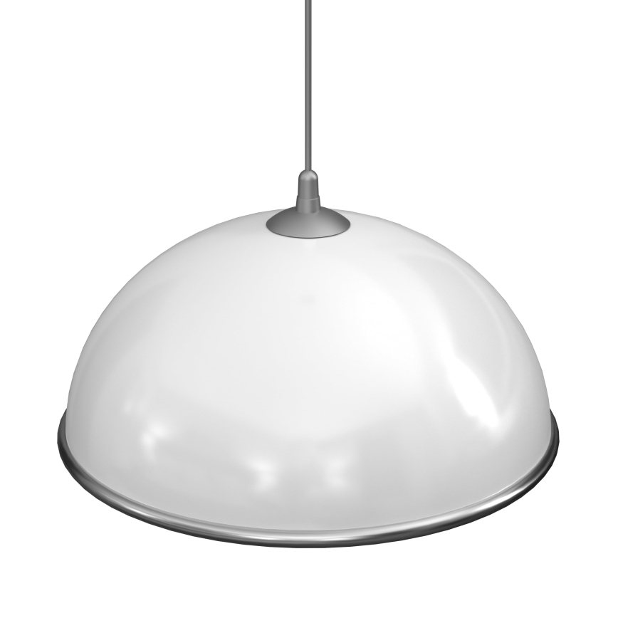 Lampadario a sospensione con filo KITCHEN 1xE27/15W/230V bianco/cromo lucido