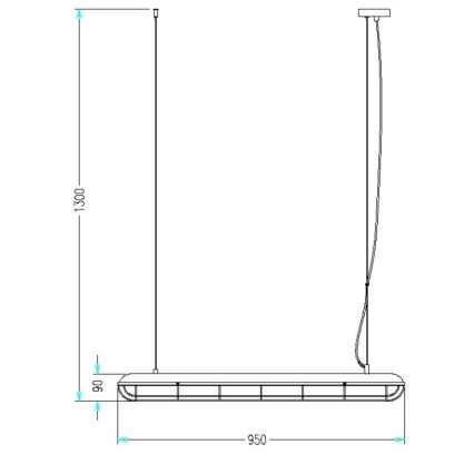 Lampadario a sospensione con filo KJELD 3xE14/60W/230V