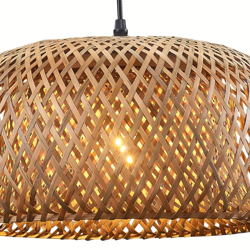 Lampadario a sospensione con filo KORFU 1xE27/20W/230V diametro 38 cm bambù