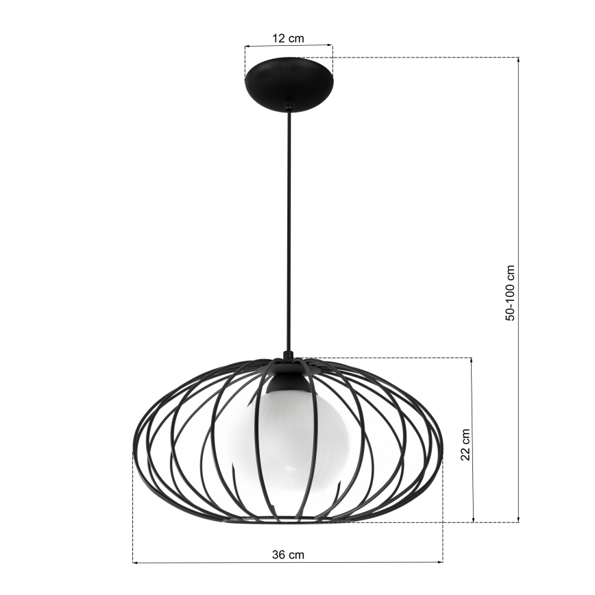 Lampadario a sospensione con filo KRONOS 1xE14/40W/230V
