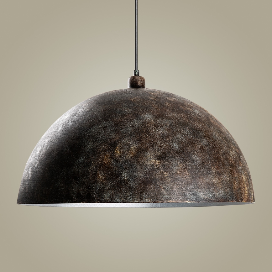 Lampadario a sospensione con filo KURE 1xE27/40W/230V diametro 60 cm grigio
