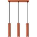 Lampadario a sospensione con filo LAGOS 3xGU10/10W/230V rosso