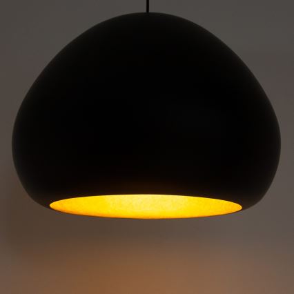 Lampadario a sospensione con filo LAVA 1xE27/15W/230V nero/oro