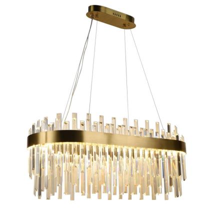 LED Dimmerabile cristallo lampadario su filo LED/100W/230V 3000-6500K oro + telecomando