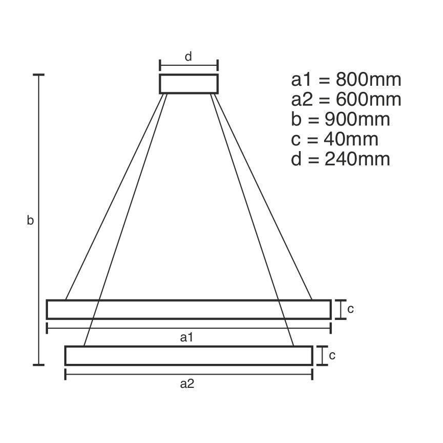 Lampadario a sospensione con filo LED dimmerabile LED/100W/230V 3000-6500K + telecomando